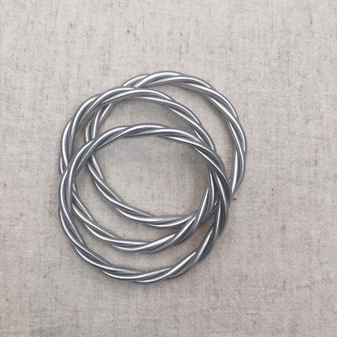 Official Buddhist bangle - Silver twisted thick - Image 2