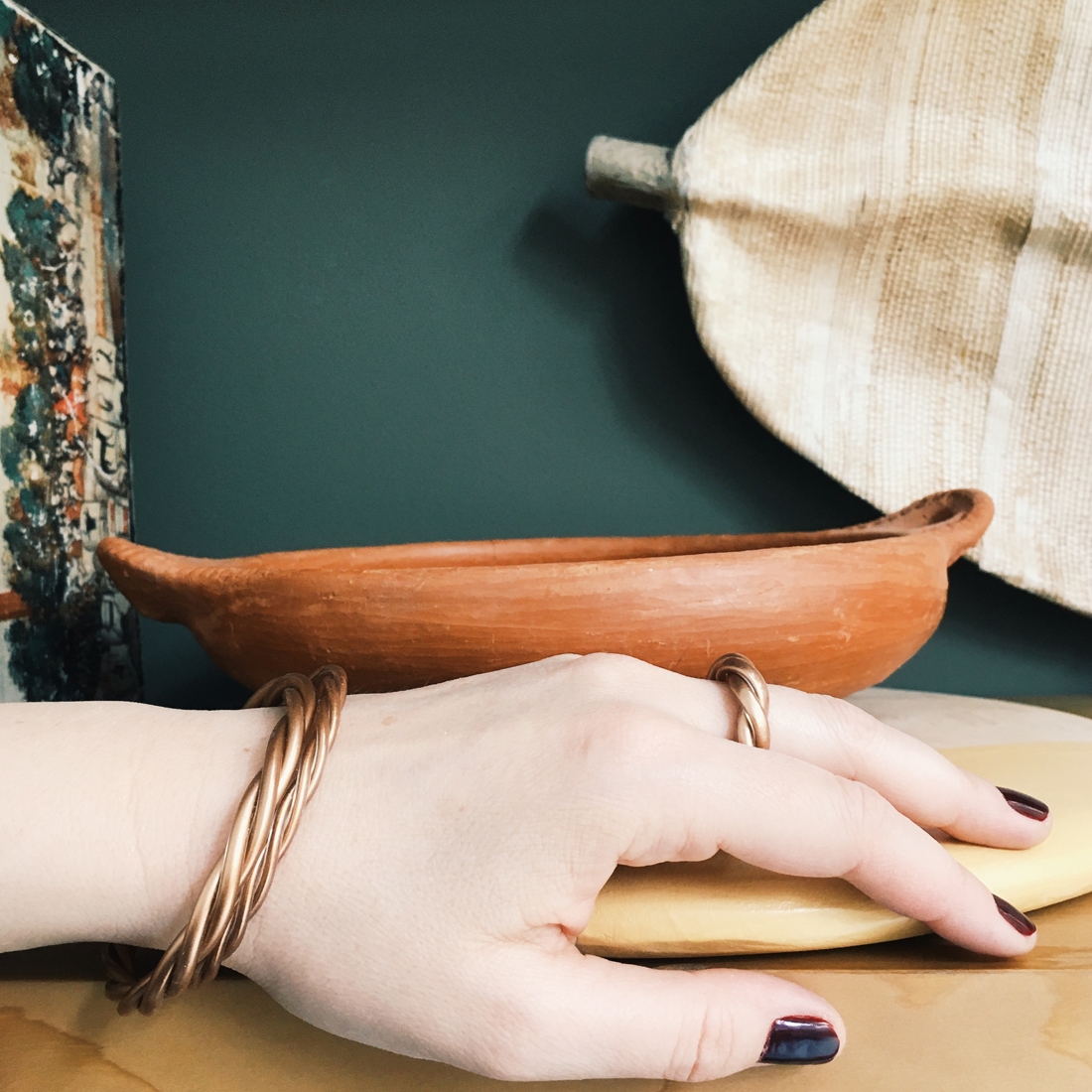Bracelet torsadé fin Cuivre
