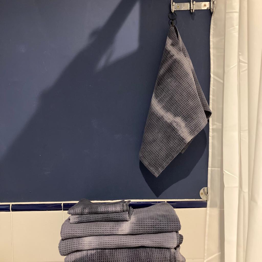 TIE AND DYE COTTON WAFFLE BATH TOWELS SET