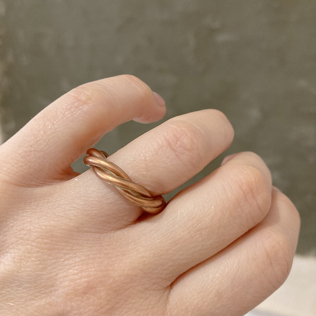 Marque Officielle - Bague Cuivre torsadée fine