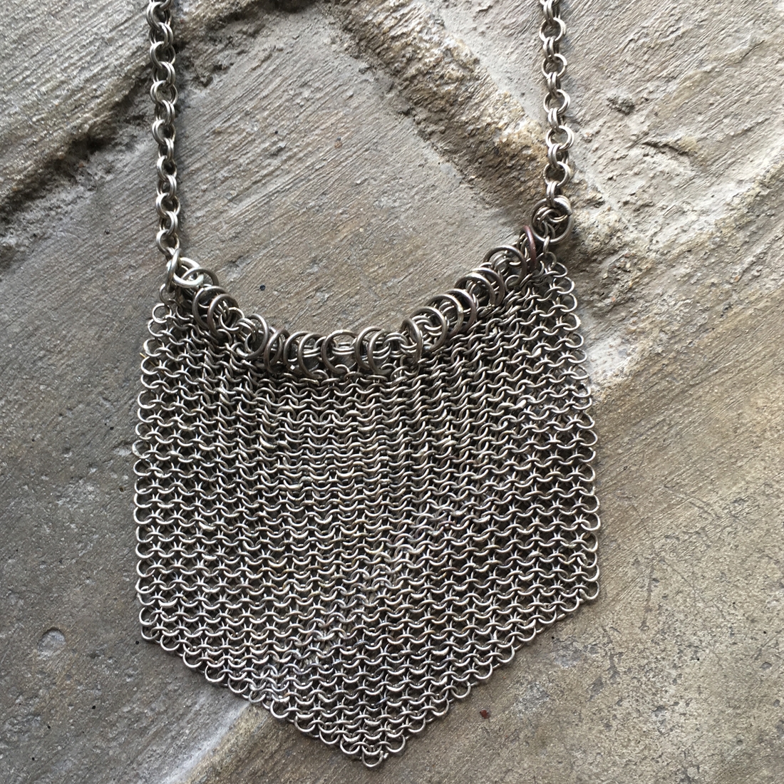 Collier maille argent