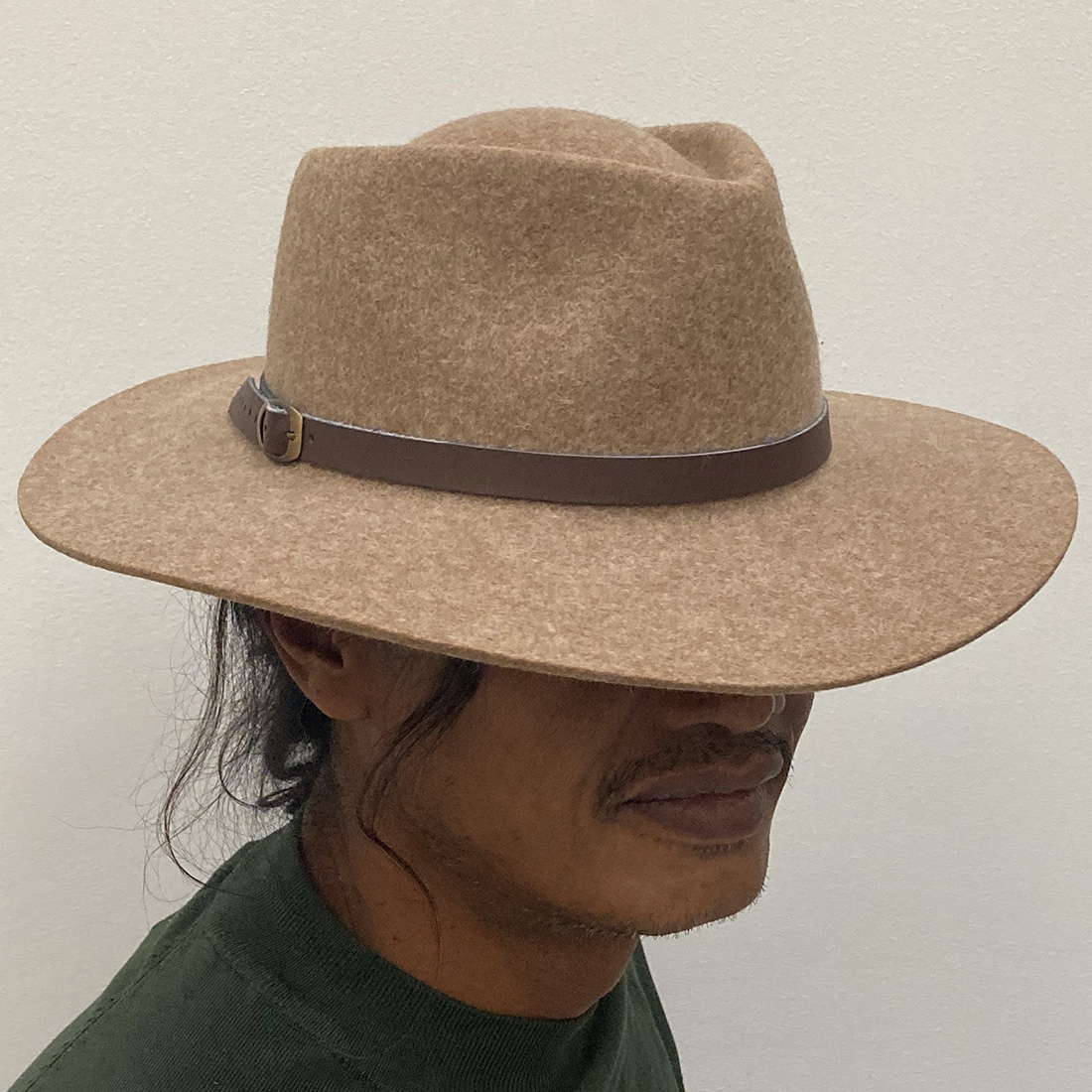 Chapeau bord long en Alpaga - Beige