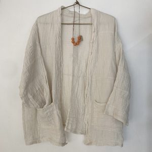 Blazer en gaze de coton – Blanc