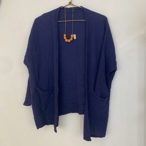 Blazer en gaze de coton – Nuit