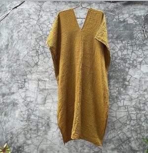 Robe en gaze de coton – CURRY