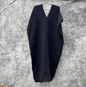 Robe en gaze de coton – NOIRE