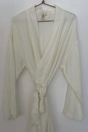 Peignoir en gaze de coton – VANILLE